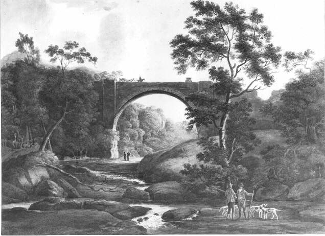 Eine Eisenbahnbrücke aus dem Jahre 1727: Causey Arch südwestlich von Newcastleupon-Tyne.